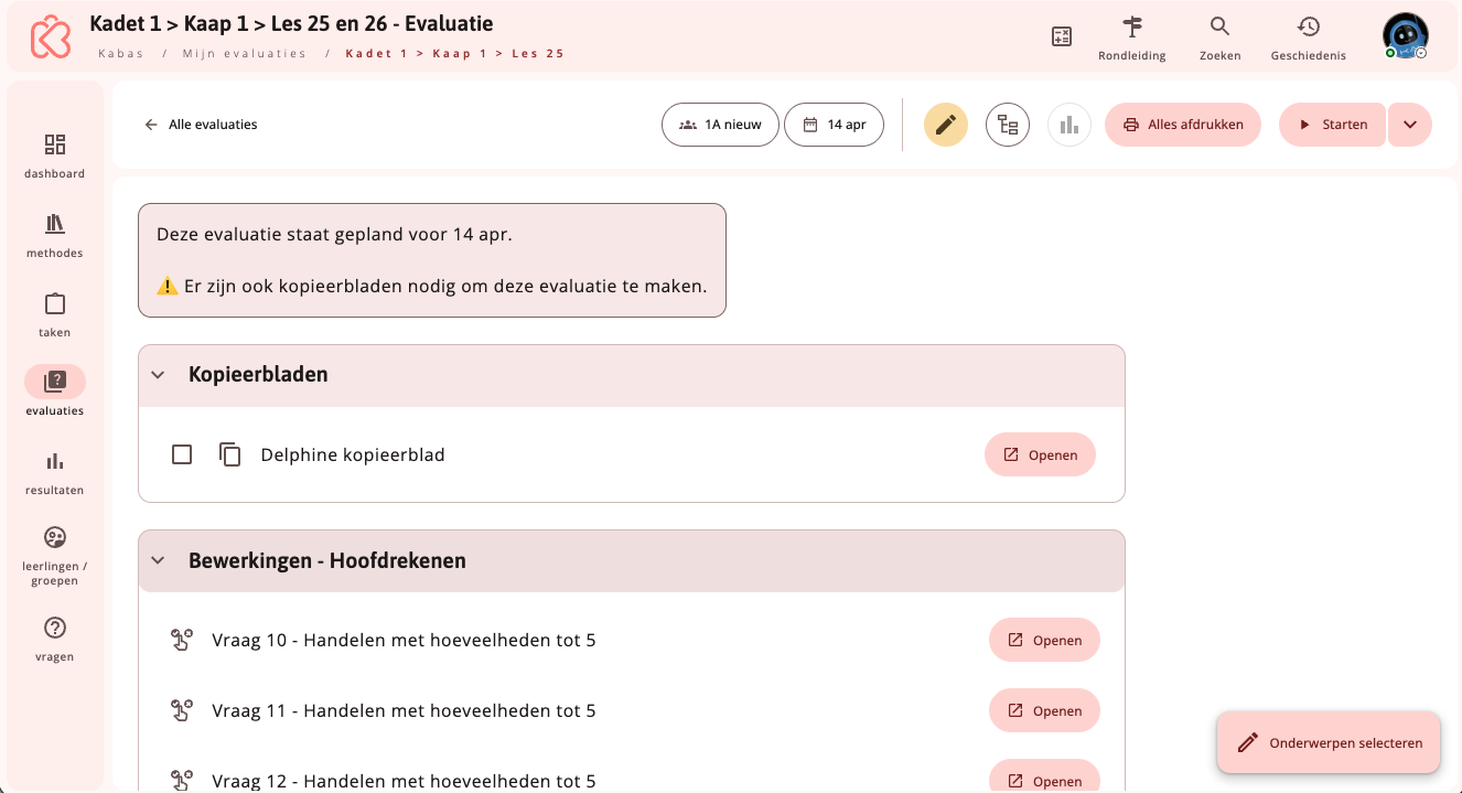 evaluatie opdracht